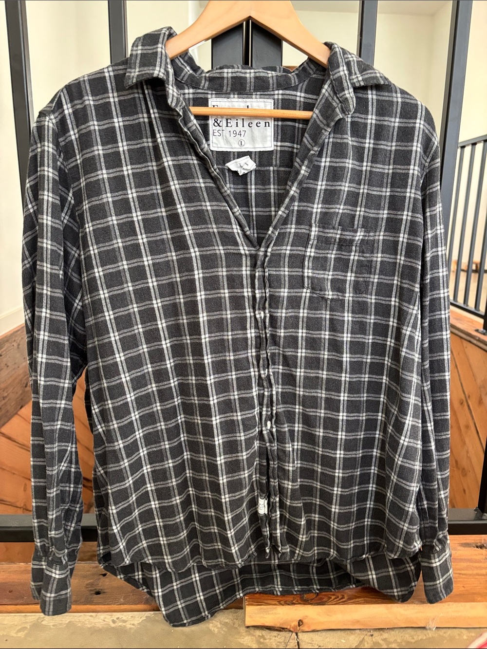 Frank & Eileen Gray Plaid Button-Down Shirt